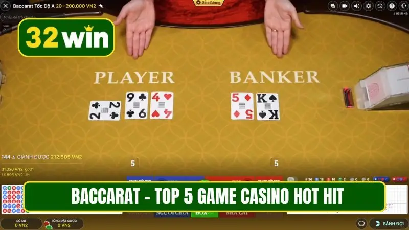 Baccarat - Top 5 game casino hot hit