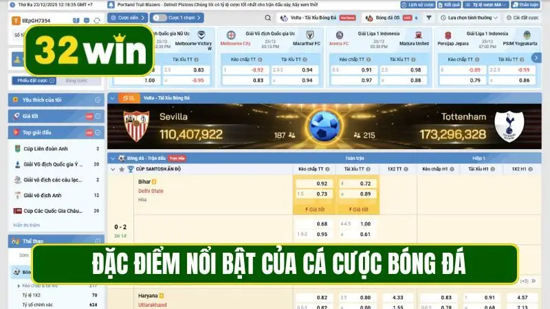 Đặc điểm nổi bật của cá cược bóng đá