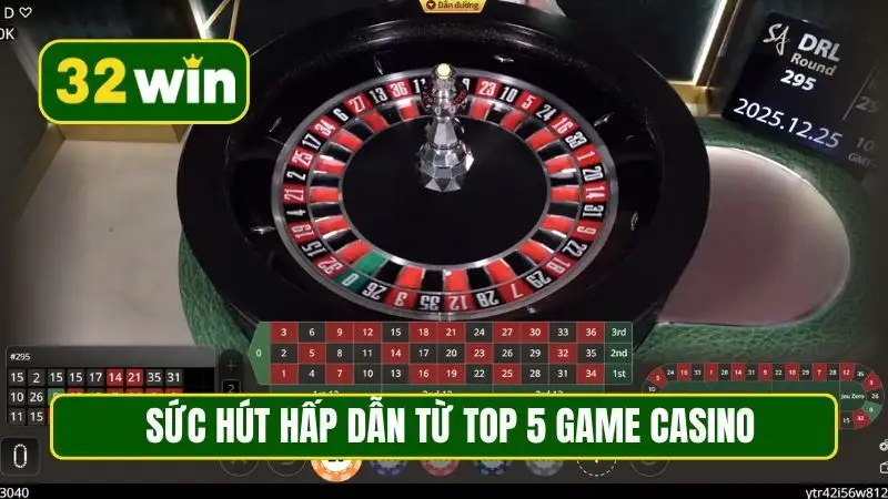 Sức hút hấp dẫn từ top 5 game casino